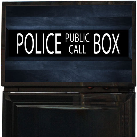 Branded Skinny Upright Bar Fridge With Police Box Design - Model SS-P160FA-PB