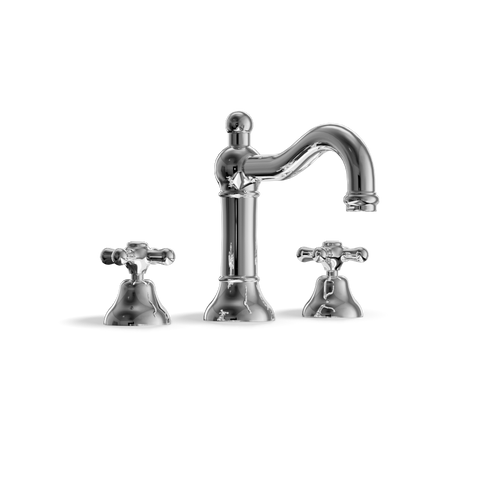 3-Hole Basin Tap — Traditional Column Spout | Classic Provincial