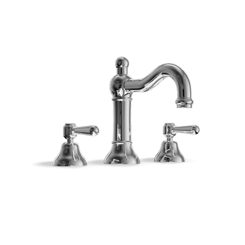 3-Hole Basin Mixer — Traditional Column Spout | Classic Provincial