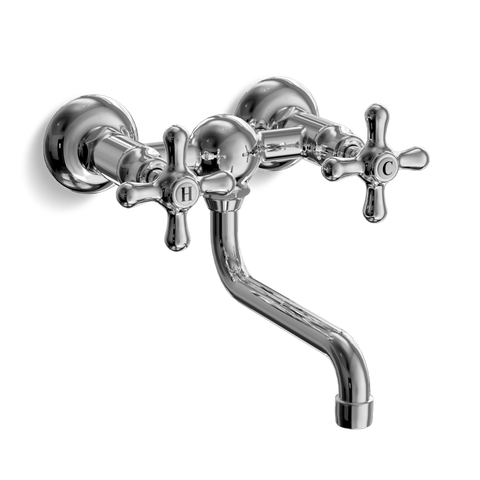 Wall-Mounted Basin Tap — Swivel Spout | Classic Provincial