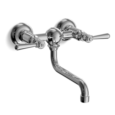 Wall-Mounted Basin Tap — Swivel Spout | Classic Provincial