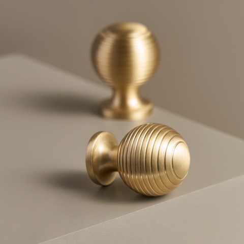 Renzo Solid Brass Knob | Satin Brass