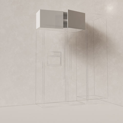 Overhead Fridge Cabinet – Double Door