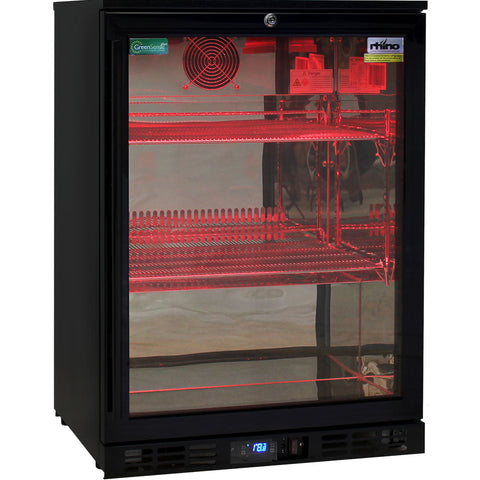 Rhino Night Club Commercial Multi Light Colored Black 1 Door Bar Fridge - Model SG1R-NC