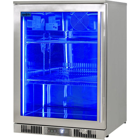 Outdoor Rhino ENVY 1 Door Bar Fridge Coldest Beer 43ºC+ Best Alfresco 316 Stainless Quiet With No Condensation - Model ENV1L-SS