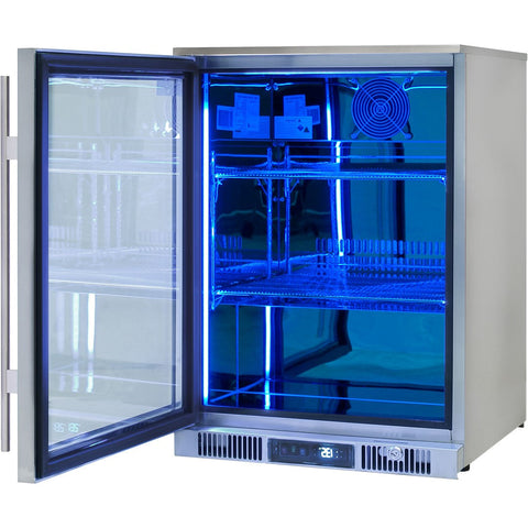 Outdoor Rhino ENVY 1 Door Bar Fridge Coldest Beer 43ºC+ Best Alfresco 316 Stainless Quiet With No Condensation - Model ENV1L-SS