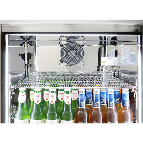 Outdoor Rhino ENVY 1 Door Bar Fridge Coldest Beer 43ºC+ Best Alfresco 316 Stainless Quiet With No Condensation - Model ENV1L-SS