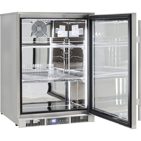 Outdoor Rhino ENVY 1 Door Bar Fridge Coldest Beer 43ºC+ Best Alfresco 316 Stainless Quiet With No Condensation - Model ENV1R-SS