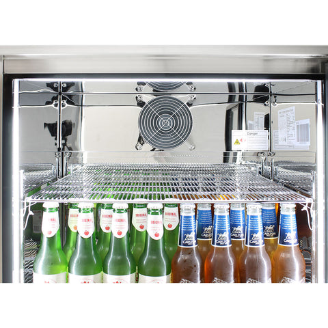 Outdoor Rhino ENVY 1 Door Bar Fridge Coldest Beer 43ºC+ Best Alfresco 316 Stainless Quiet With No Condensation - Model ENV1R-SS