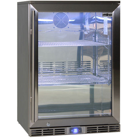 Rhino Glass Door 129L Alfresco Bar Fridge with LOW E Glass - Model GSP1H-840-SS