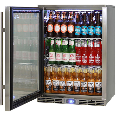 Rhino Alfresco Bar Fridge Glass Door Outdoor Rated 129L - Model GSP1HL-840-SS