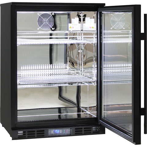 Rhino Black Commercial Glass Door Bar Fridge With Energy Efficient Parts And Operation - Model SG1R-B