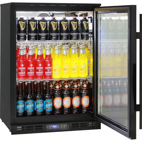 Rhino Black Commercial Glass Door Bar Fridge With Energy Efficient Parts And Operation - Model SG1R-B