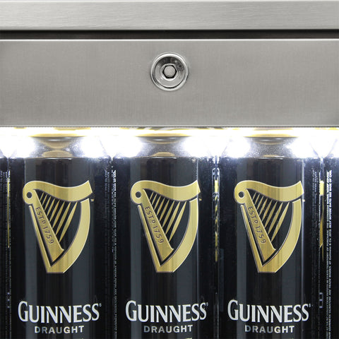 Rhino Stainless Steel Quiet 1 Heated Glass Door Bar Fridge With Low Energy Consumption - Left Hinged - Model SG1L-HDQ