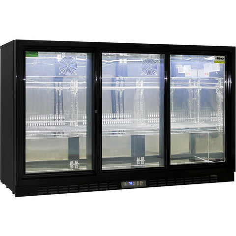 Commercial Under Bench 3 Sliding Doors Alfresco Glass Door Fridge With LG Compressor - Model SG3S-B