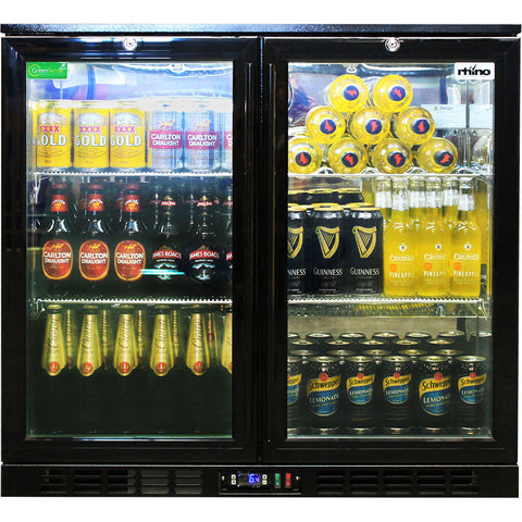 Rhino Night Club Quiet Running Multi LED Light Coloured Bar Fridge - Model SG2H-NQ