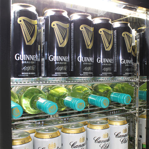 Alfresco Glass 2 Door Bar Fridge Combination Extremely Energy Efficient - Model SG1-COMBO