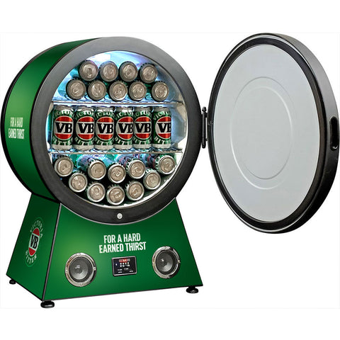 Round Shaped VB Bar Fridge With Blue Tooth And Speakers Makes A Great Gift Idea - Model RF-42-VB-V1