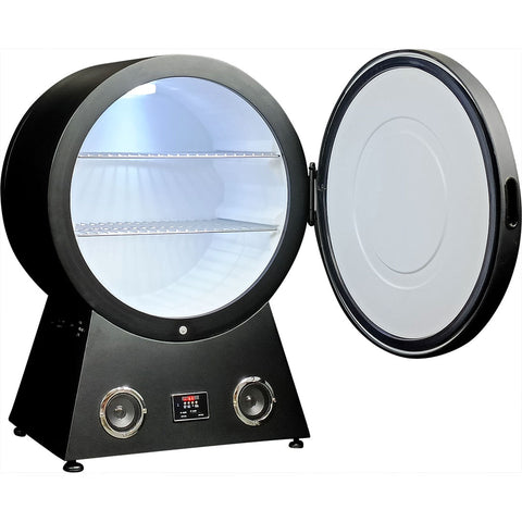 Round Shaped Bar Fridge With Blue Tooth And Speakers Makes A Great Gift Idea - Model RF-42