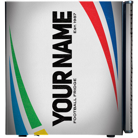 Rugby Design Mini Bar Fridge - 6 Colour Ways to Choose from - Add Your Own Name - Model BC46B2-RUGBY