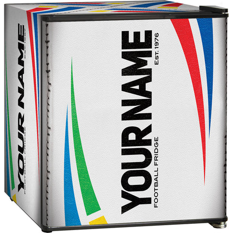 Rugby Design Mini Bar Fridge - 6 Colour Ways to Choose from - Add Your Own Name - Model BC46B2-RUGBY