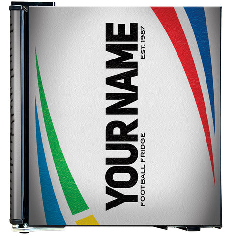 Rugby Design Mini Bar Fridge - 6 Colour Ways to Choose from - Add Your Own Name - Model BC46B2-RUGBY