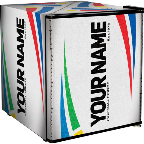 Rugby Design Mini Bar Fridge - 6 Colour Ways to Choose from - Add Your Own Name - Model BC46B2-RUGBY