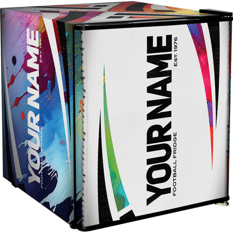 Rugby Design Mini Bar Fridge - 6 Colour Ways to Choose from - Add Your Own Name - Model BC46B2-RUGBY