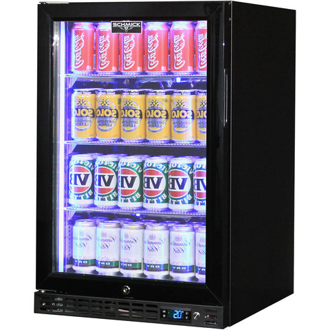Schmick Quiet Running Front Venting Under Bench Glass Door Bar Fridge - Model SK116L-B