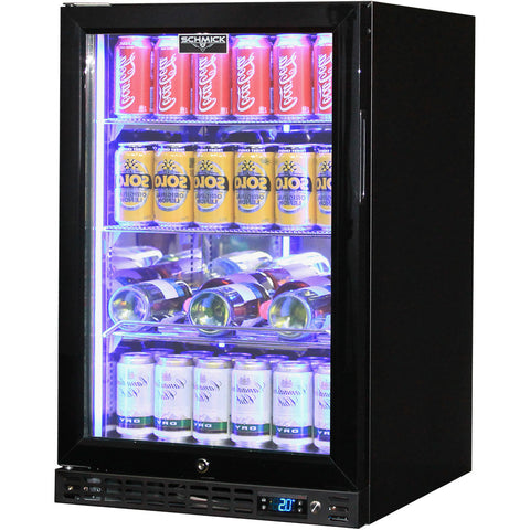 Schmick Quiet Running Front Venting Under Bench Glass Door Bar Fridge - Model SK116L-B