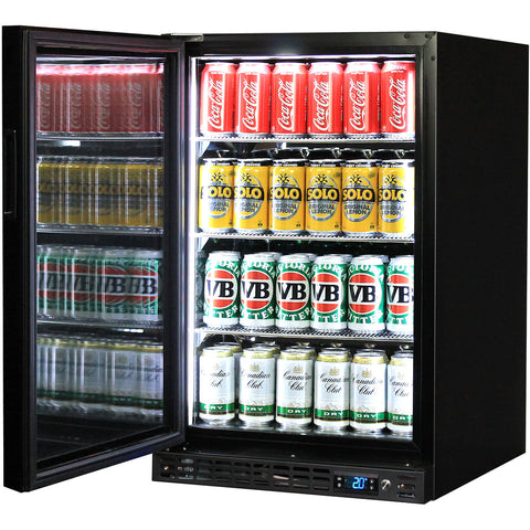 Schmick Quiet Running Front Venting Under Bench Glass Door Bar Fridge - Model SK116L-B