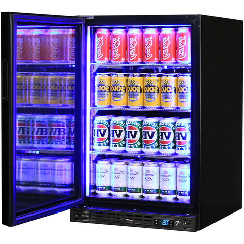 Schmick Quiet Running Front Venting Under Bench Glass Door Bar Fridge - Model SK116L-B