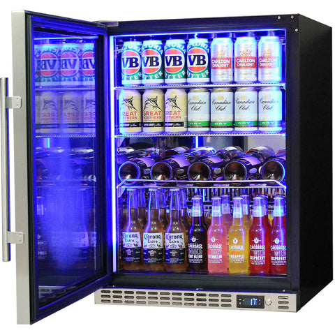 Schmick Quiet Running Front Venting Under Bench Triple Glazed Glass Door Bar Fridge - Model SK156L-SS