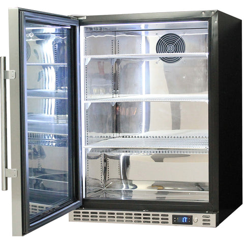 Schmick Quiet Running Front Venting Under Bench Triple Glazed Glass Door Bar Fridge - Model SK156L-SS