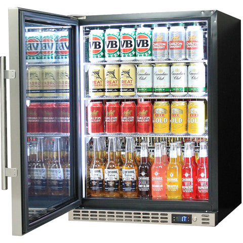 Schmick Quiet Running Front Venting Under Bench Triple Glazed Glass Door Bar Fridge - Model SK156L-SS