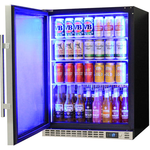 Schmick Quiet Running Front Venting Under Bench Triple Glazed Glass Door Bar Fridge - Model SK156L-SS