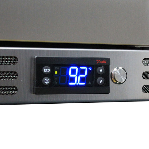 Schmick Quiet Running Front Venting Under Bench Solid Stainless Door Bar Fridge - Model SK156L-SD