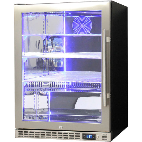 Schmick Quiet Running Front Venting Under Bench Glass Door Bar Fridge Heated Glass - Model SK156L-HD