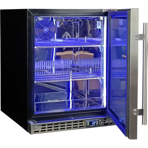 Schmick Quiet Running Front Venting Under Bench Solid Door Bar Fridge - Model SK86R-SD