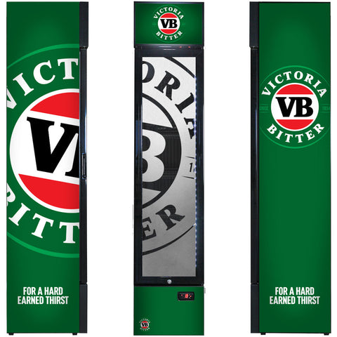 Victoria Bitter Branded Skinny Upright Bar Fridge - Model SS-P160-VB-V1