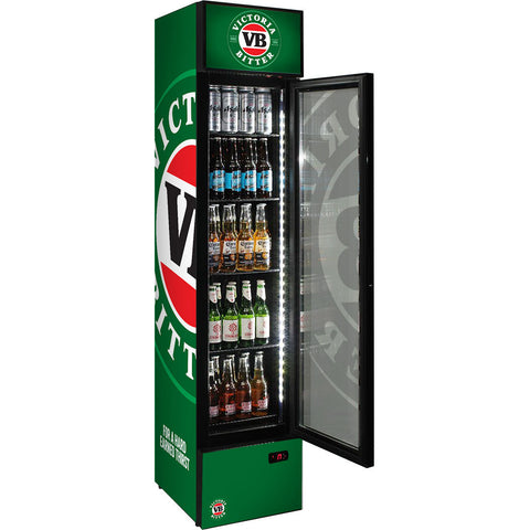 Victoria Bitter Branded Skinny Upright Bar Fridge - Model SS-P160-VB-V1
