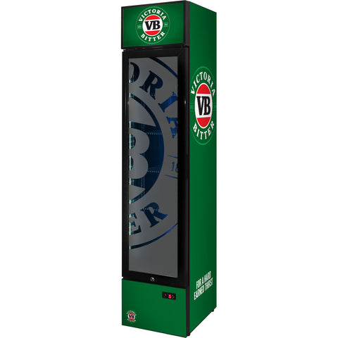Victoria Bitter Branded Skinny Upright Bar Fridge - Model SS-P160-VB-V1