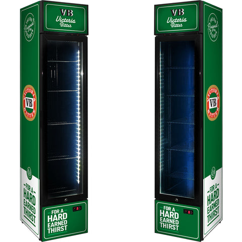 Victoria Bitter Original Branded Skinny Upright Bar Fridge - Model SS-P160-VB-V2