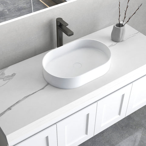 Noosa Solid Surface Basin 580x380mm Matte White