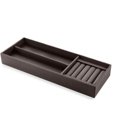 Night Ring Tray External Dimensions (W x D x H): 150mm x 410mm x 50 mm Finish: Moka BrownElephant GreyTaupe NOTE: Available 4-6 weeks from order placement. Hafele