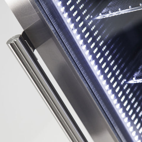 AAA Schmick Outdoor Triple Glazed Alfresco Bar Fridge With Led Strip Lights, Lock and LOW E Glass, indoor use also perfect! - Model HUS-SC88-SS