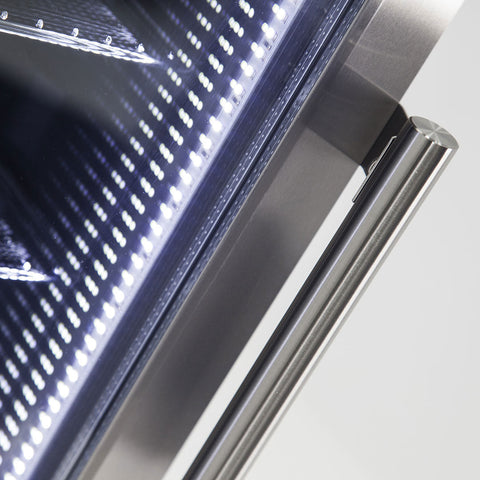 AAA Schmick Outdoor Triple Glazed Alfresco Bar Fridge With Led Strip Lights, Lock and LOW E Glass, indoor use also perfect! - Model HUS-SC88L-SS