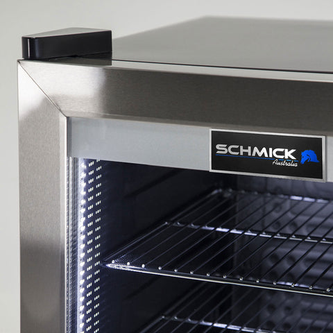 AAA Schmick Outdoor Triple Glazed Alfresco Bar Fridge Combo With LED Strip Lights, Lock and LOW E Glass, indoor use also perfect! - Model HUS-SC88-SS-COMBO