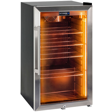 AAA Schmick Outdoor Triple Glazed Alfresco Bar Fridge With Led Strip Lights, Lock and LOW E Glass, indoor use also perfect! - Model HUS-SC88-SS