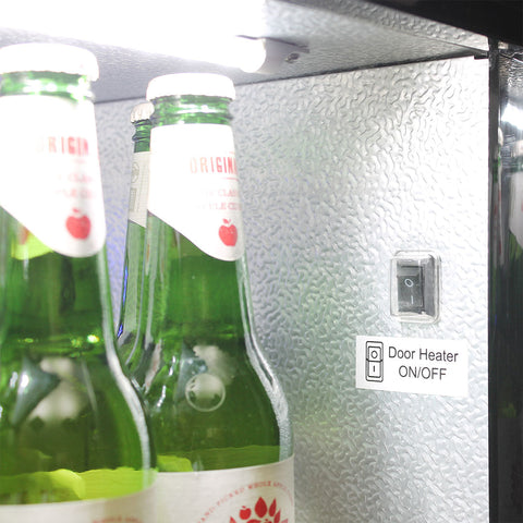 Schmick Stainless Bar Fridge 2 Door With Heated Glass and Triple Glazing - Model SK190-SS